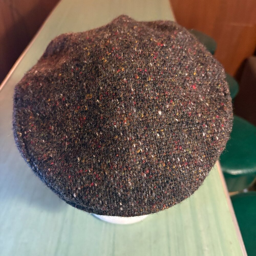 Vintage Hanna Hats Speckled Donegal Pure Wool Newsboy Cap Hat Size XL - Picture 2 of 10